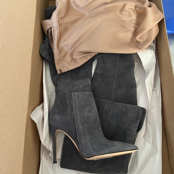 NEW $2640 GIANVITO ROSSI SUEDE LEATHER OVER KNEE THIGH HIGH CUISSARD BOOTS RARE - Picture 13 of 13
